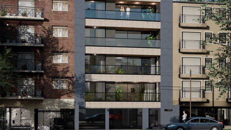 Render exterior del edificio Tempus Albarellos